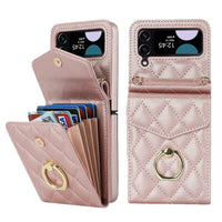 Buy Crossbody Wallet Phone Case, 360 Rotation Ring Holder, Card Slots & Detachable Wrist Strap, RFID Blocking, Kickstand, Shockproof Cover,HATTIE at Caseles-Samsung Galaxy Z Fold 6, Black
