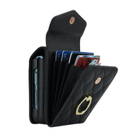 Buy Crossbody Wallet Phone Case, 360 Rotation Ring Holder, Card Slots & Detachable Wrist Strap, RFID Blocking, Kickstand, Shockproof Cover,HATTIE at Caseles-Samsung Galaxy Z Fold 6, Black