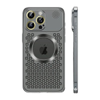 Buy Aluminum Alloy Case,360° Border Coverage,Super Magnetic Attraction,Metal case,iPhone Case,Hector at Caseles-iPhone 16 Pro Max, Black