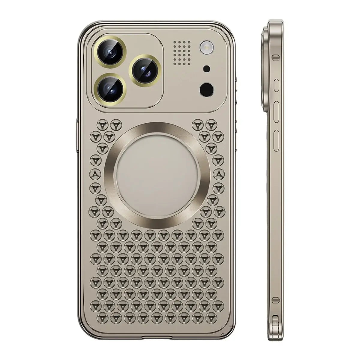 Buy Aluminum Alloy Case,360° Border Coverage,Super Magnetic Attraction,Metal case,iPhone Case,Hector at Caseles-iPhone 17 Pro Max, Gray