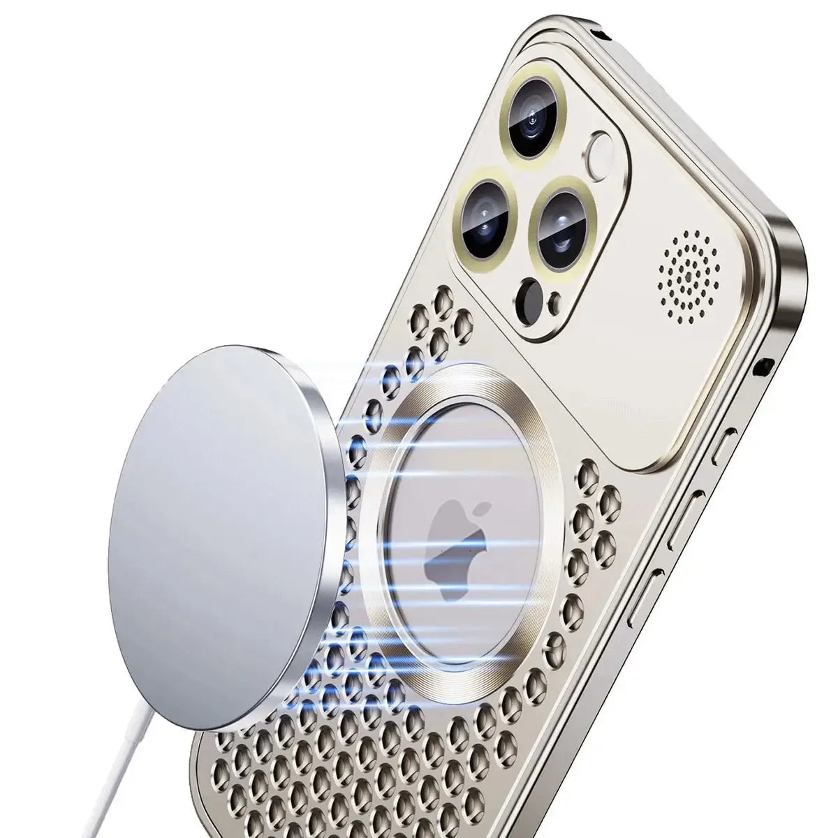 Buy Aluminum Alloy Case,360° Border Coverage,Super Magnetic Attraction,Metal case,iPhone Case,Hector at Caseles-iPhone 17 Pro Max, Orange