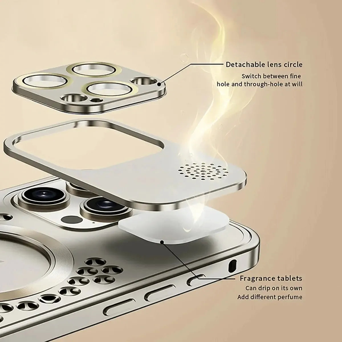 Buy Aluminum Alloy Case,360° Border Coverage,Super Magnetic Attraction,Metal case,iPhone Case,Hector at Caseles-iPhone 17 Pro Max, Orange