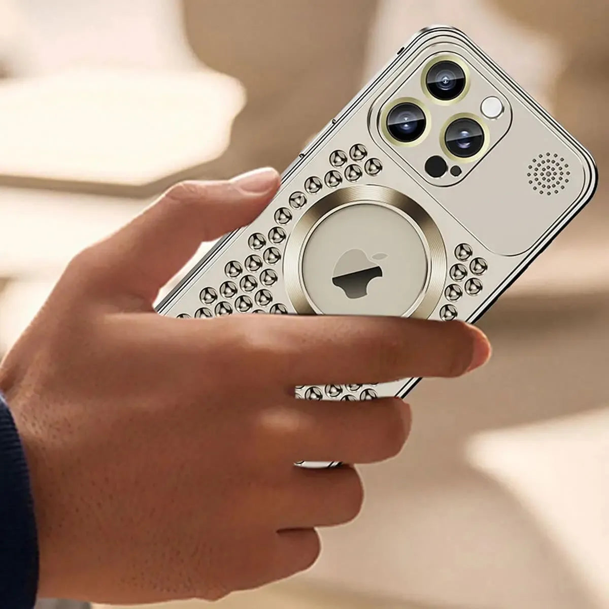 Buy Aluminum Alloy Case,360° Border Coverage,Super Magnetic Attraction,Metal case,iPhone Case,Hector at Caseles-iPhone 17 Pro Max, Orange