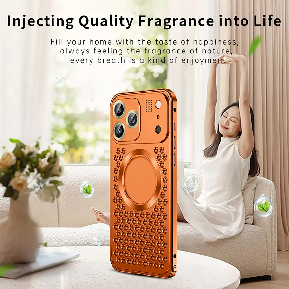 Buy Aluminum Alloy Case,360° Border Coverage,Super Magnetic Attraction,Metal case,iPhone Case,Hector at Caseles-iPhone 17 Pro Max, Orange