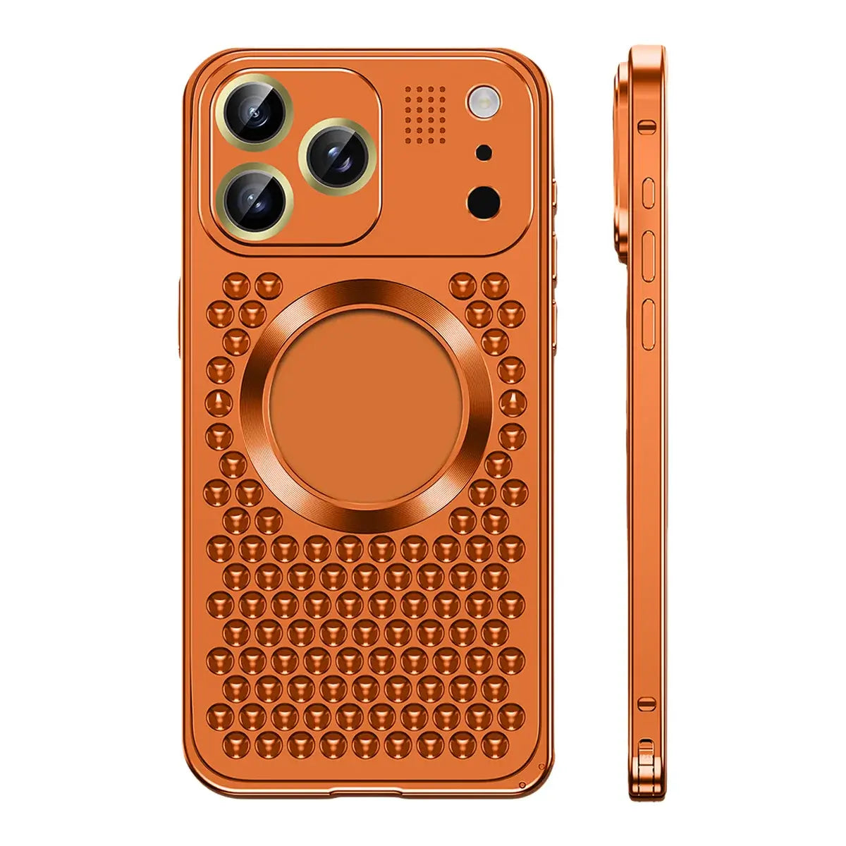 Buy Aluminum Alloy Case,360° Border Coverage,Super Magnetic Attraction,Metal case,iPhone Case,Hector at Caseles-iPhone 17 Pro Max, Orange
