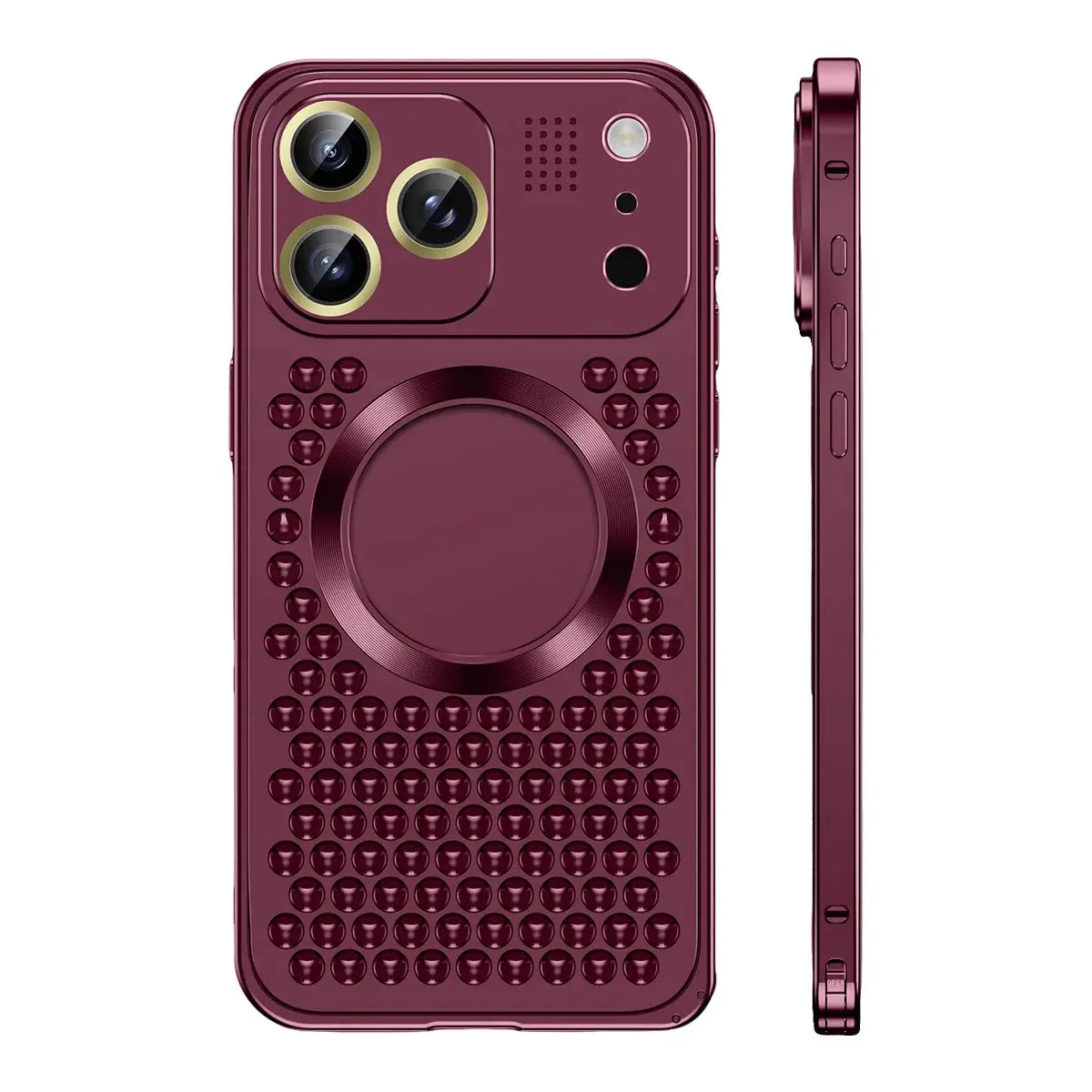 Buy Aluminum Alloy Case,360° Border Coverage,Super Magnetic Attraction,Metal case,iPhone Case,Hector at Caseles-iPhone 18 Pro Max, Burgundy