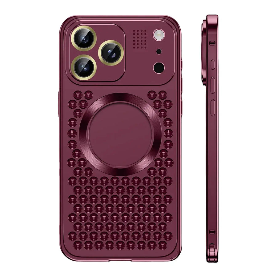 Buy Aluminum Alloy Case,360° Border Coverage,Super Magnetic Attraction,Metal case,iPhone Case,Hector at Caseles-iPhone 18 Pro Max, Burgundy