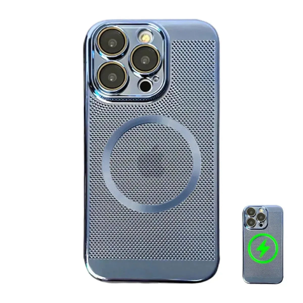 Buy Shipmycase Electroplating Heat Dissipation，360° Border Coverage，Lightweight Design，iPhone Case -Henry at Shipmycase-Blue, iPhone 16 Pro Max