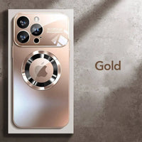 Buy Titanium Metallic Color Magnetic Case for iPhone Case for Magsafe Wireless Charging Case,Hayden at Caseles-iPhone 16 Pro Max, Gray