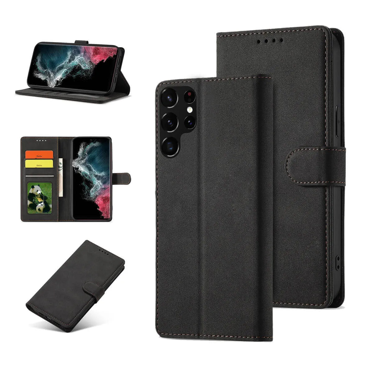 Buy Classic Full Body Metal Armor Phone Case, with Screen Protector, Heavy Duty Defender Shockproof Case, Hassan at Caseles-Samsung Galaxy A56 5G, Hudson-Black