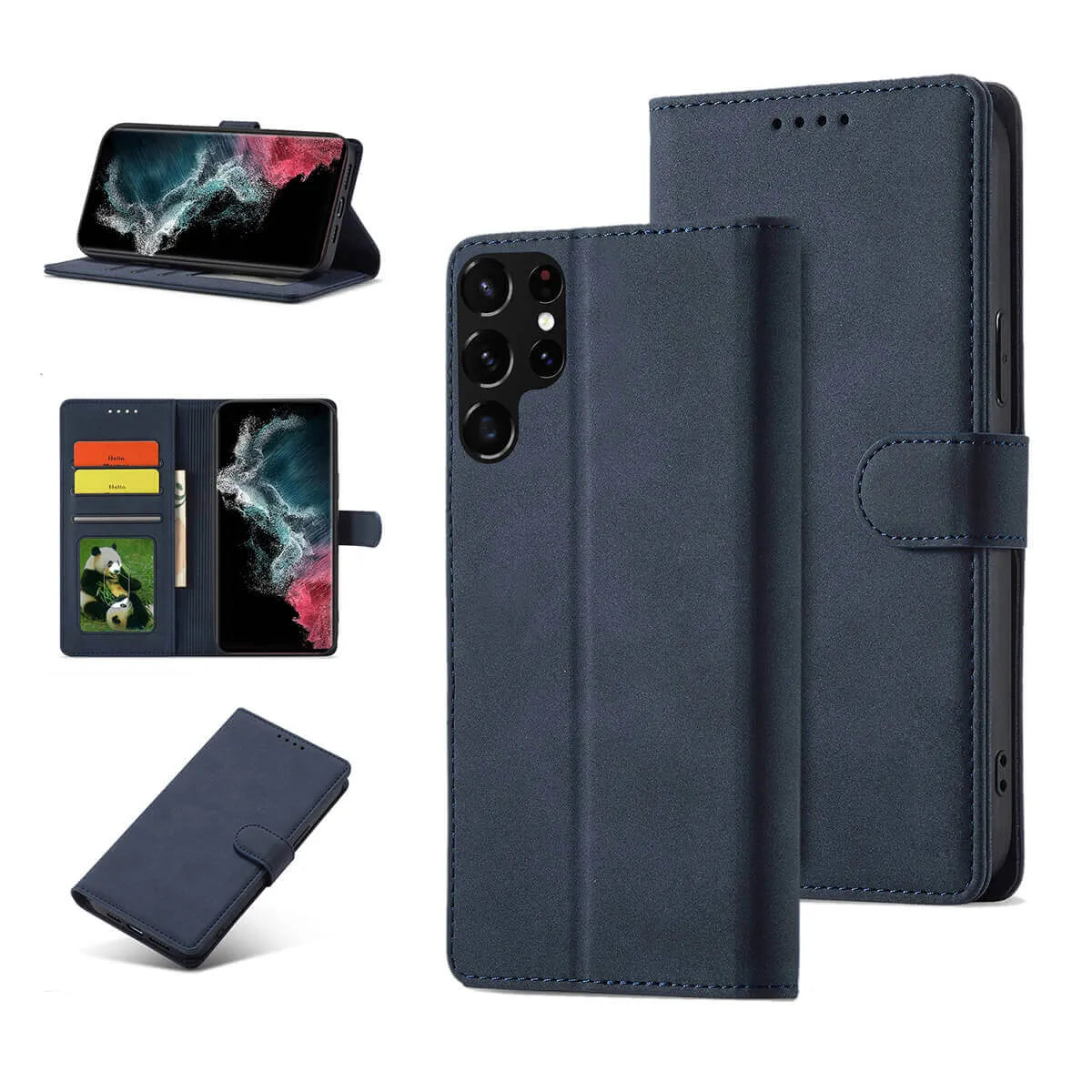 Buy Classic Full Body Metal Armor Phone Case, with Screen Protector, Heavy Duty Defender Shockproof Case, Hassan at Caseles-Samsung Galaxy A56 5G, Hudson-Blue
