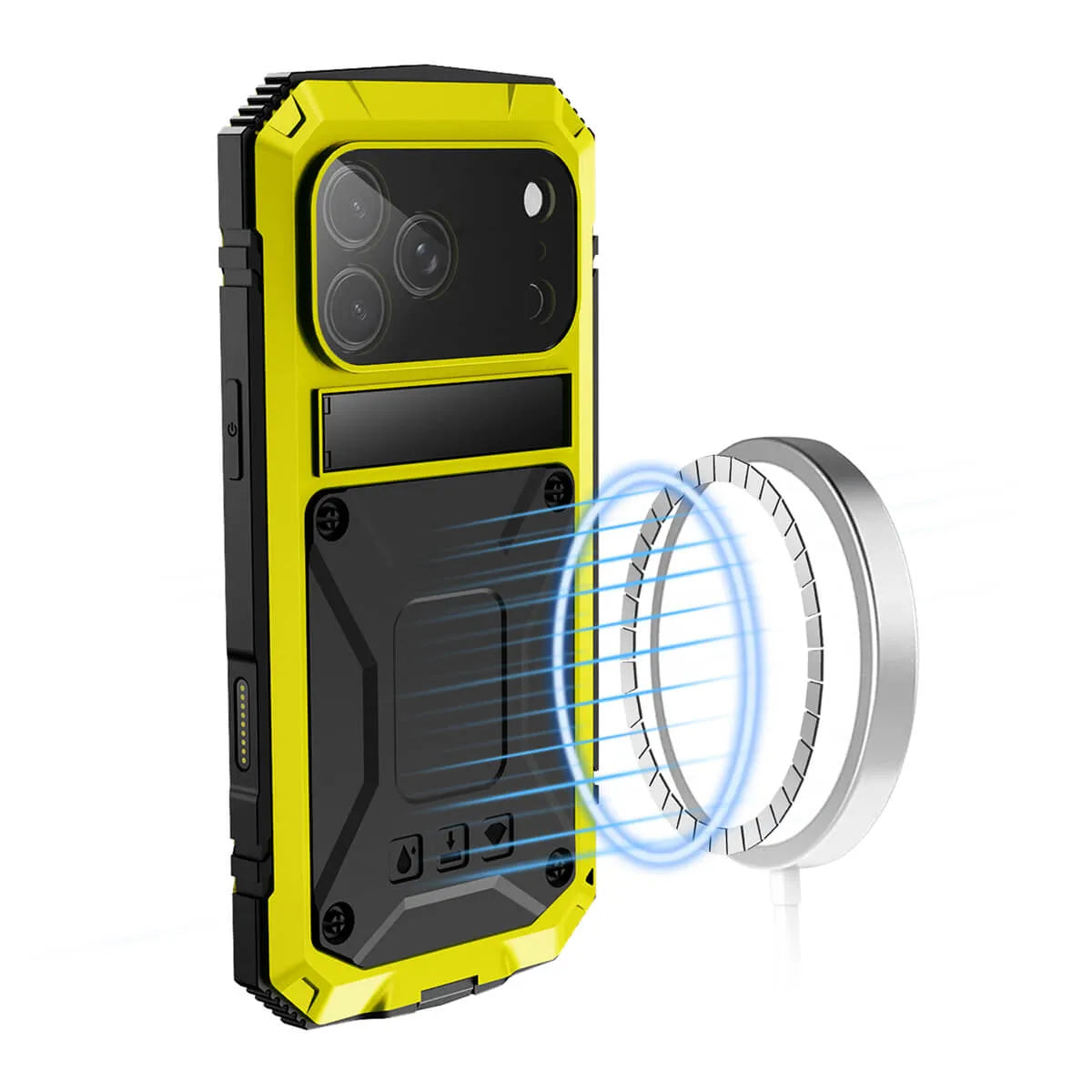 Buy Titanium Metallic Color Magnetic Case for iPhone Case for Magsafe Wireless Charging Case,Howard at Caseles-iPhone 17 Pro Max, Black