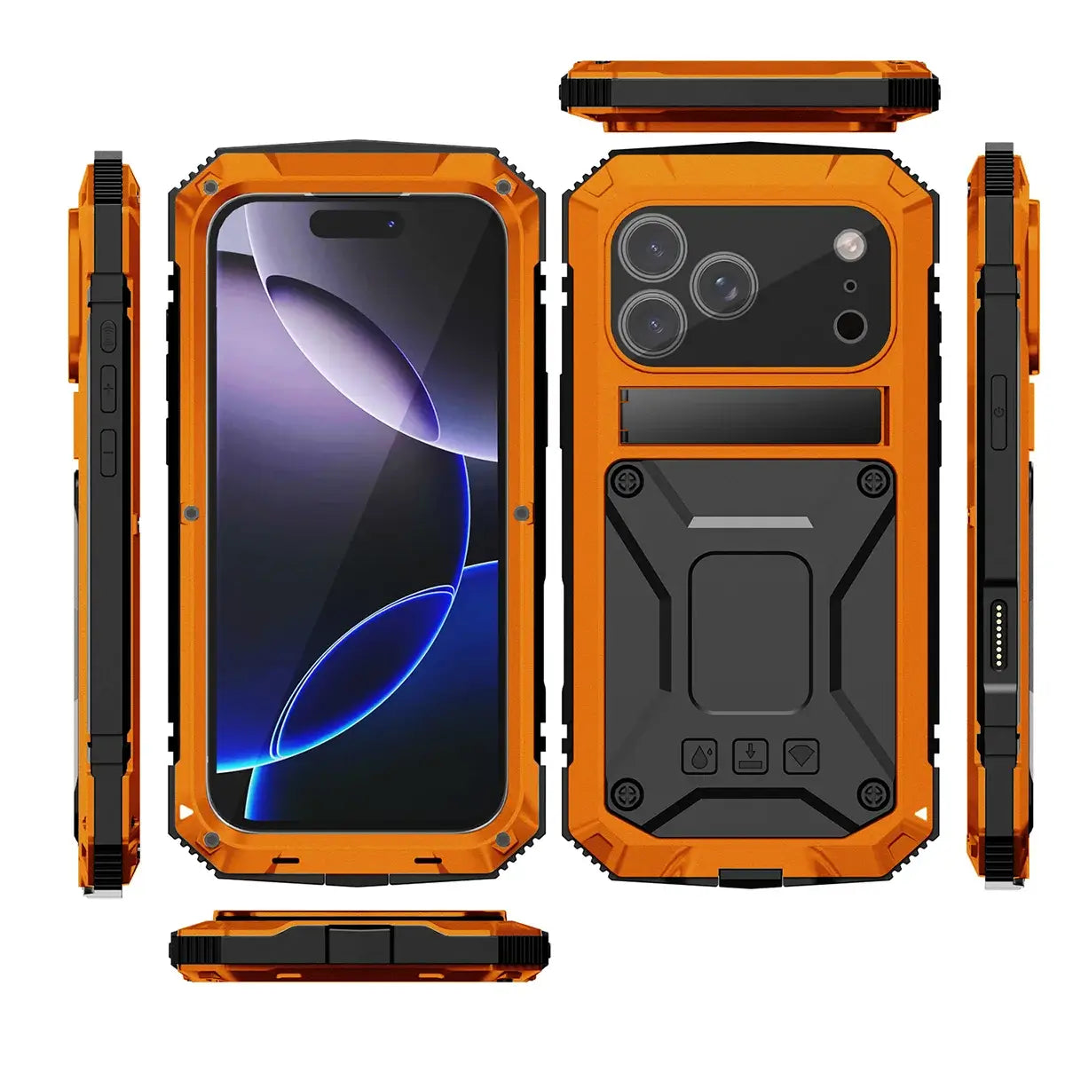 Buy Titanium Metallic Color Magnetic Case for iPhone Case for Magsafe Wireless Charging Case,Howard at Caseles-iPhone 17 Pro Max, Black