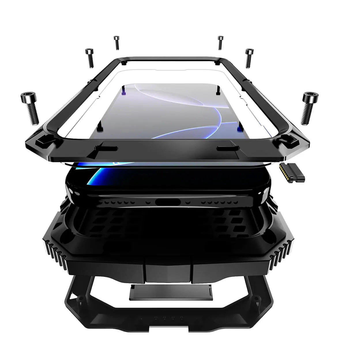 Buy Titanium Metallic Color Magnetic Case for iPhone Case for Magsafe Wireless Charging Case,Howard at Caseles-iPhone 17 Pro Max, Black