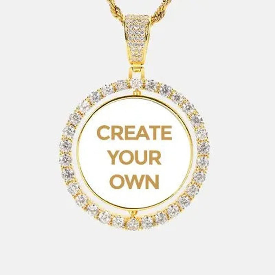 COLLAR CON COLGANTE DE FOTO REDONDO PERSONALIZADO