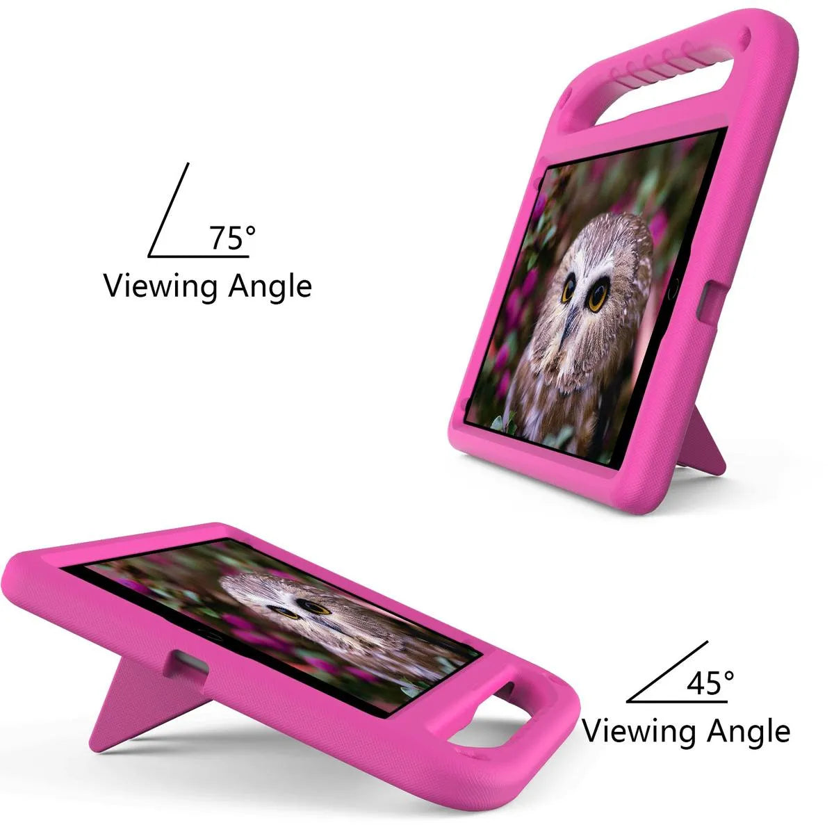 Buy Colorful iPad Case for Kids Easy Grab, Multicolor, Wipeable & Worry-Free: Messes Slide Right Off This Super Parent Sidekick! - Colorful iPad Case for Kids Easy Grab at Caseles-iPad Air 11 (2025 11 inch), Pink