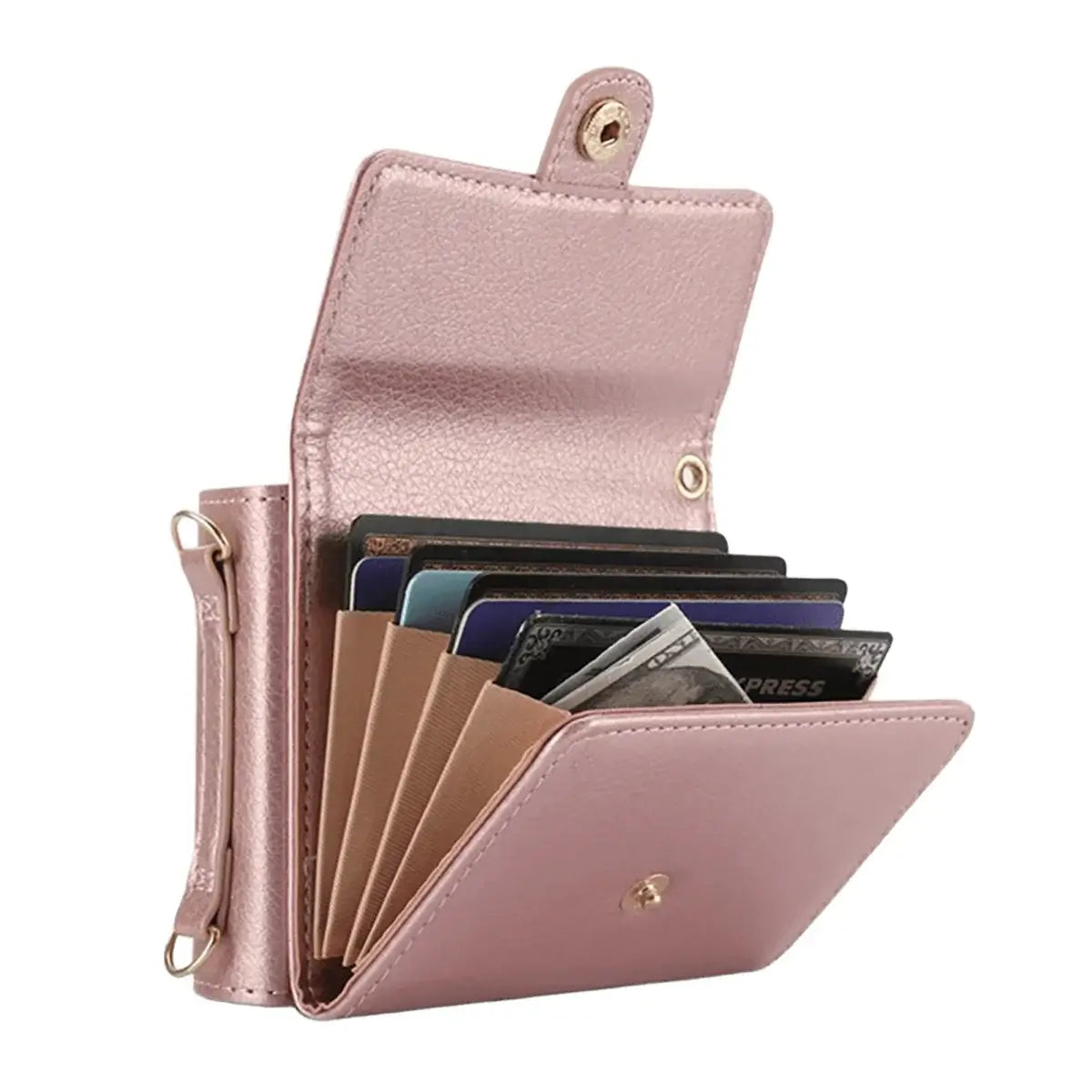 Buy Motorola Moto Razr Crossbody Wallet Case, RFID Blocking Leather Cover with Detachable Strap & Card Slots - IRIS at Caseles-Motorola Razr Ultra (2025), Black