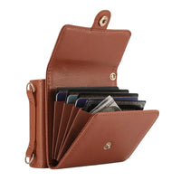 Buy Motorola Moto Razr Crossbody Wallet Case, RFID Blocking Leather Cover with Detachable Strap & Card Slots - IRIS at Caseles-Motorola Razr Ultra (2025), Black