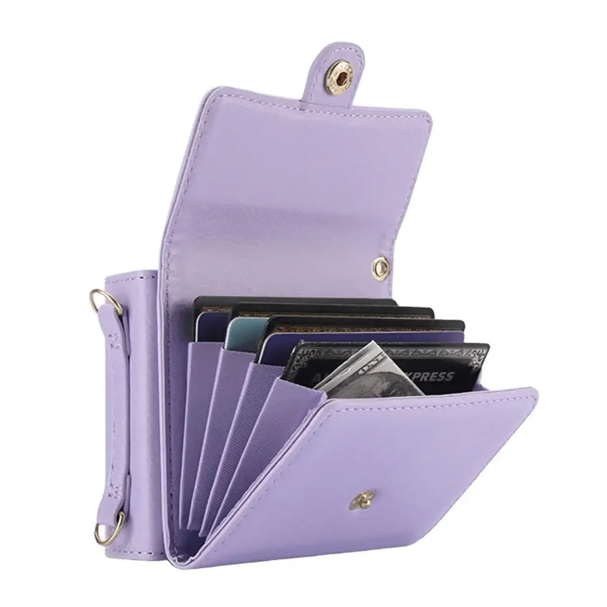 Buy Motorola Moto Razr Crossbody Wallet Case, RFID Blocking Leather Cover with Detachable Strap & Card Slots - IRIS at Caseles-Motorola Razr Ultra (2025), Black