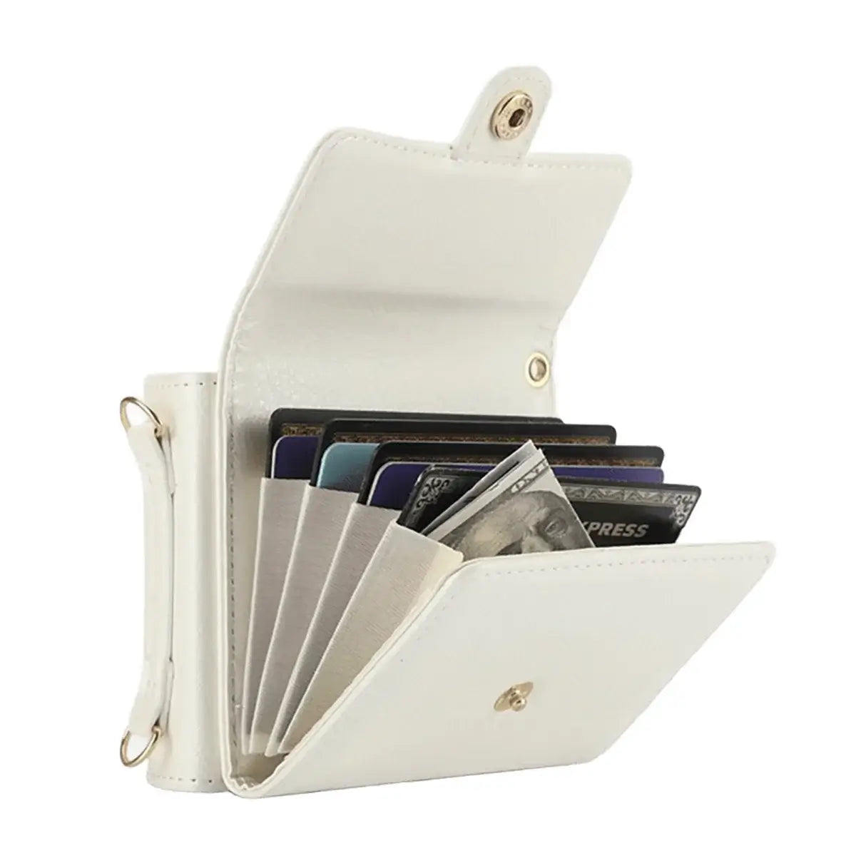 Buy Motorola Moto Razr Crossbody Wallet Case, RFID Blocking Leather Cover with Detachable Strap & Card Slots - IRIS at Caseles-Motorola Razr Ultra (2025), Black