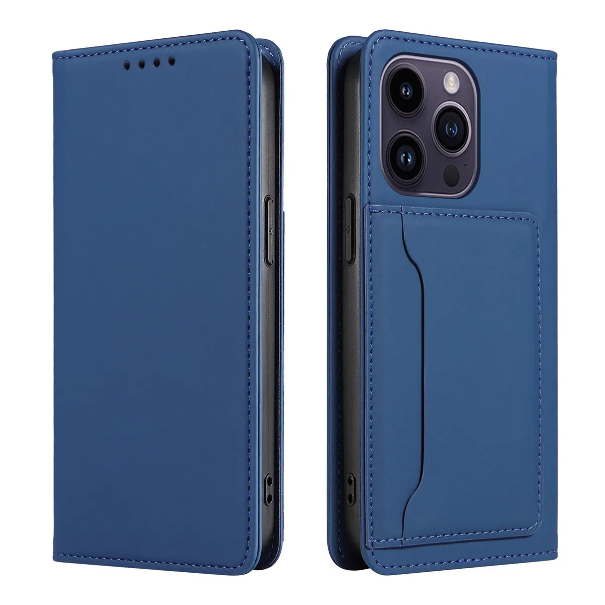 Buy Caseles Magnetic Folio Wallet Phone Case, Premium Leather, Credit Card Holder, Magnetic Closure, Flip Kickstand Shockproof Case,Jacob at Caseles-iPhone 16 Pro Max, Black