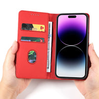 Buy Caseles Magnetic Folio Wallet Phone Case, Premium Leather, Credit Card Holder, Magnetic Closure, Flip Kickstand Shockproof Case,Jacob at Caseles-iPhone 16 Pro Max, Black
