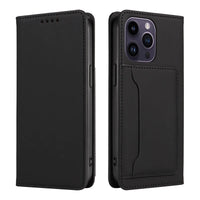 Buy Caseles Magnetic Folio Wallet Phone Case, Premium Leather, Credit Card Holder, Magnetic Closure, Flip Kickstand Shockproof Case,Jacob at Caseles-iPhone 16 Pro Max, Black