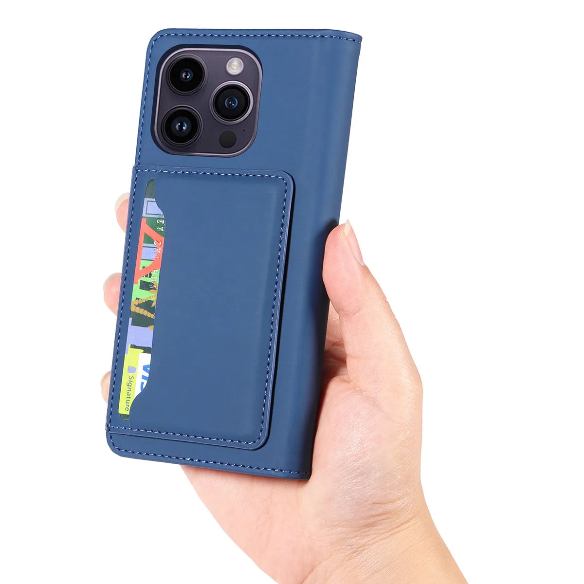 Buy Caseles Magnetic Folio Wallet Phone Case, Premium Leather, Credit Card Holder, Magnetic Closure, Flip Kickstand Shockproof Case,Jacob at Caseles-iPhone 16 Pro Max, Black