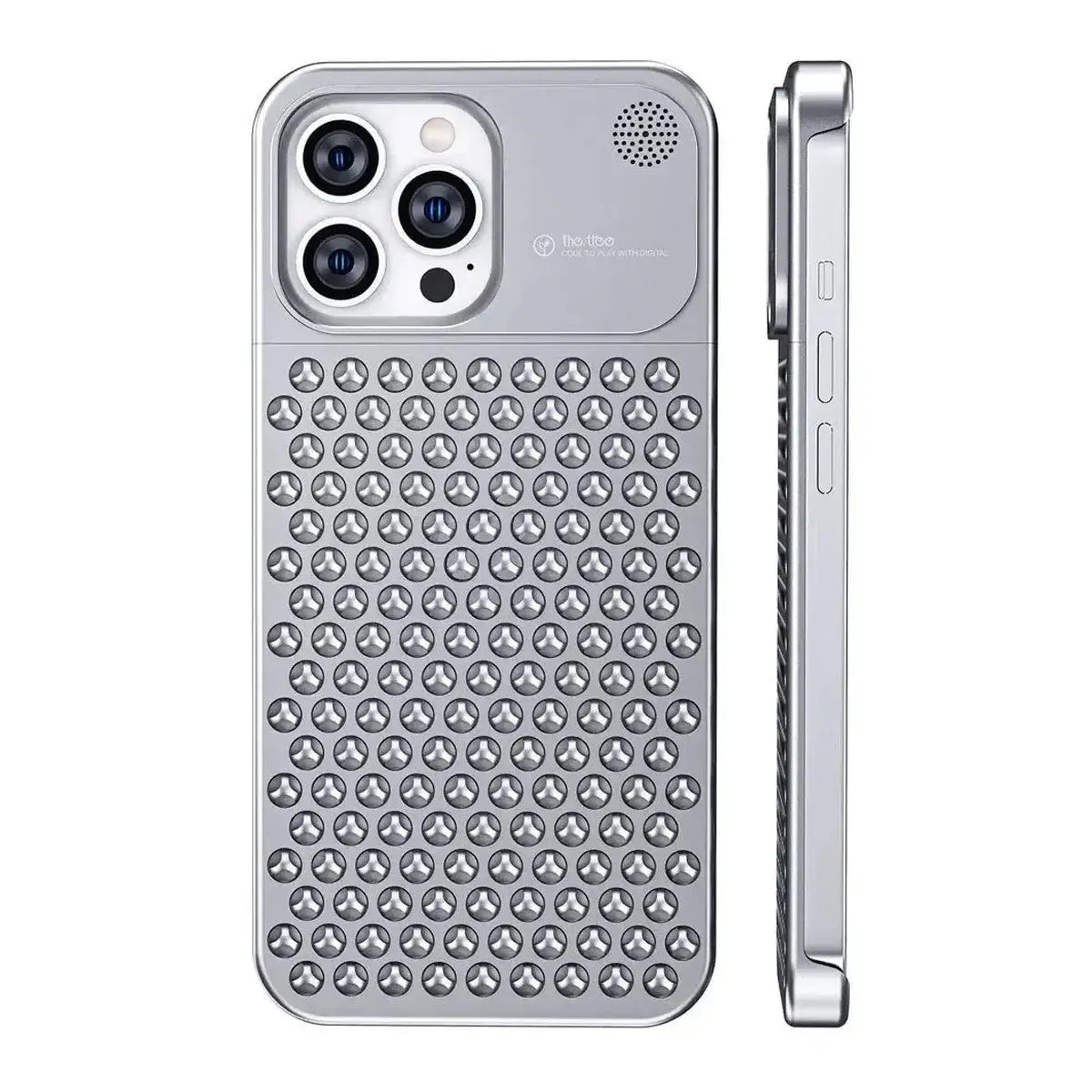 Buy Original Premium Aluminum Alloy Carbon fiber back Cover Metal Light Sturdy Shockproof Protective Case with Camera Lens Protector Film for iPhone,James at Caseles-iPhone 16 Pro Max, Silver
