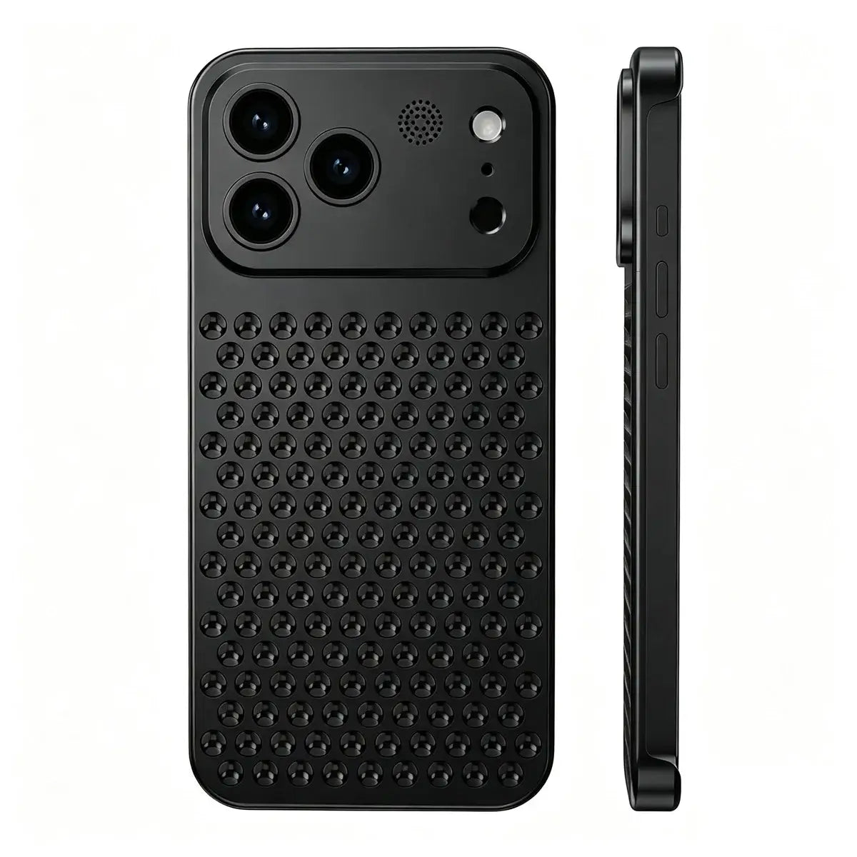 Buy Original Premium Aluminum Alloy Carbon fiber back Cover Metal Light Sturdy Shockproof Protective Case with Camera Lens Protector Film for iPhone,James at Caseles-iPhone 18 Pro Max, Black