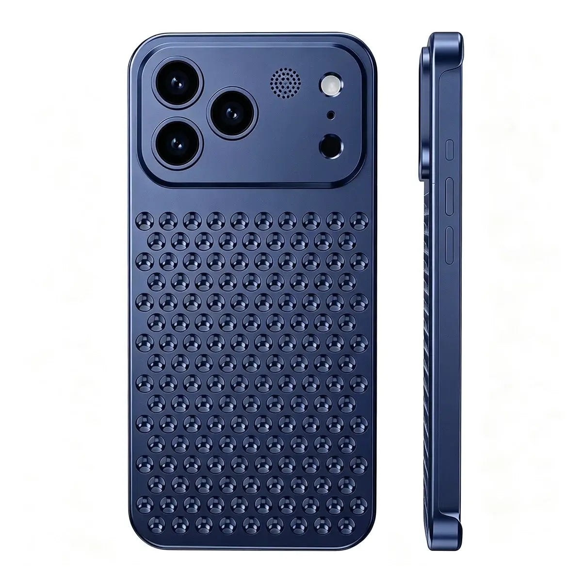 Buy Original Premium Aluminum Alloy Carbon fiber back Cover Metal Light Sturdy Shockproof Protective Case with Camera Lens Protector Film for iPhone,James at Caseles-iPhone 18 Pro Max, Blue