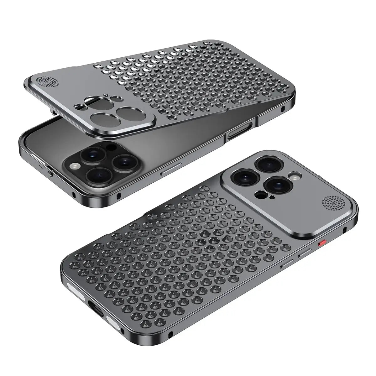 Buy Original Premium Aluminum Alloy Carbon fiber back Cover Metal Light Sturdy Shockproof Protective Case with Camera Lens Protector Film for iPhone,James at Caseles-iPhone 18 Pro Max, Burgundy