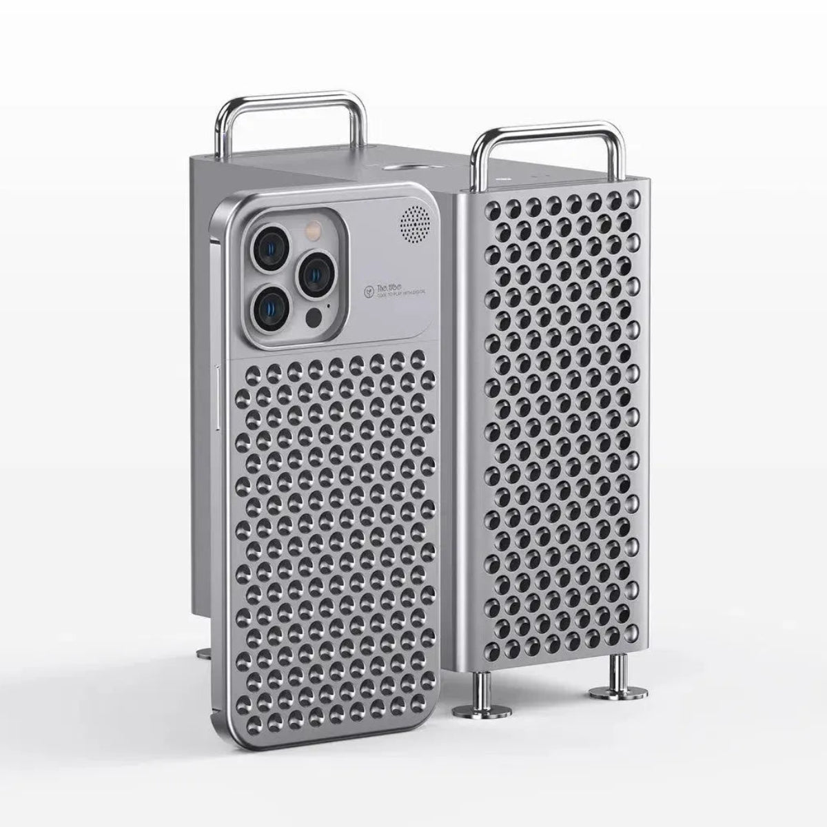 Buy Original Premium Aluminum Alloy Carbon fiber back Cover Metal Light Sturdy Shockproof Protective Case with Camera Lens Protector Film for iPhone,James at Caseles-iPhone 16 Pro Max, Grey