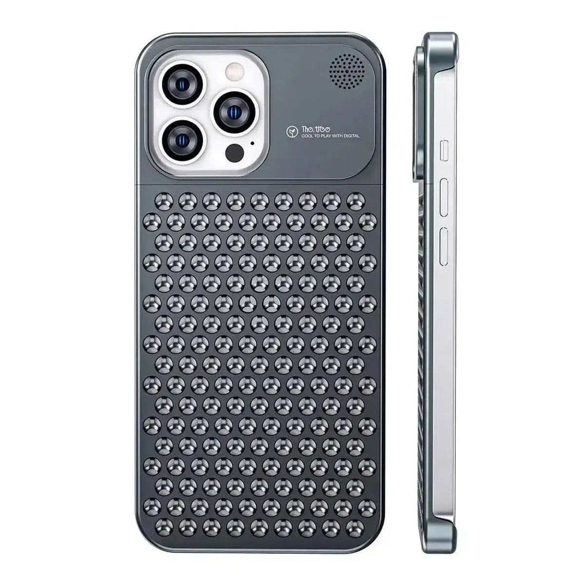 Buy Original Premium Aluminum Alloy Carbon fiber back Cover Metal Light Sturdy Shockproof Protective Case with Camera Lens Protector Film for iPhone,James at Caseles-iPhone 18 Pro Max, Gray
