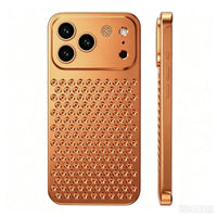 Buy Original Premium Aluminum Alloy Carbon fiber back Cover Metal Light Sturdy Shockproof Protective Case with Camera Lens Protector Film for iPhone,James at Caseles-iPhone 18 Pro Max, Orange