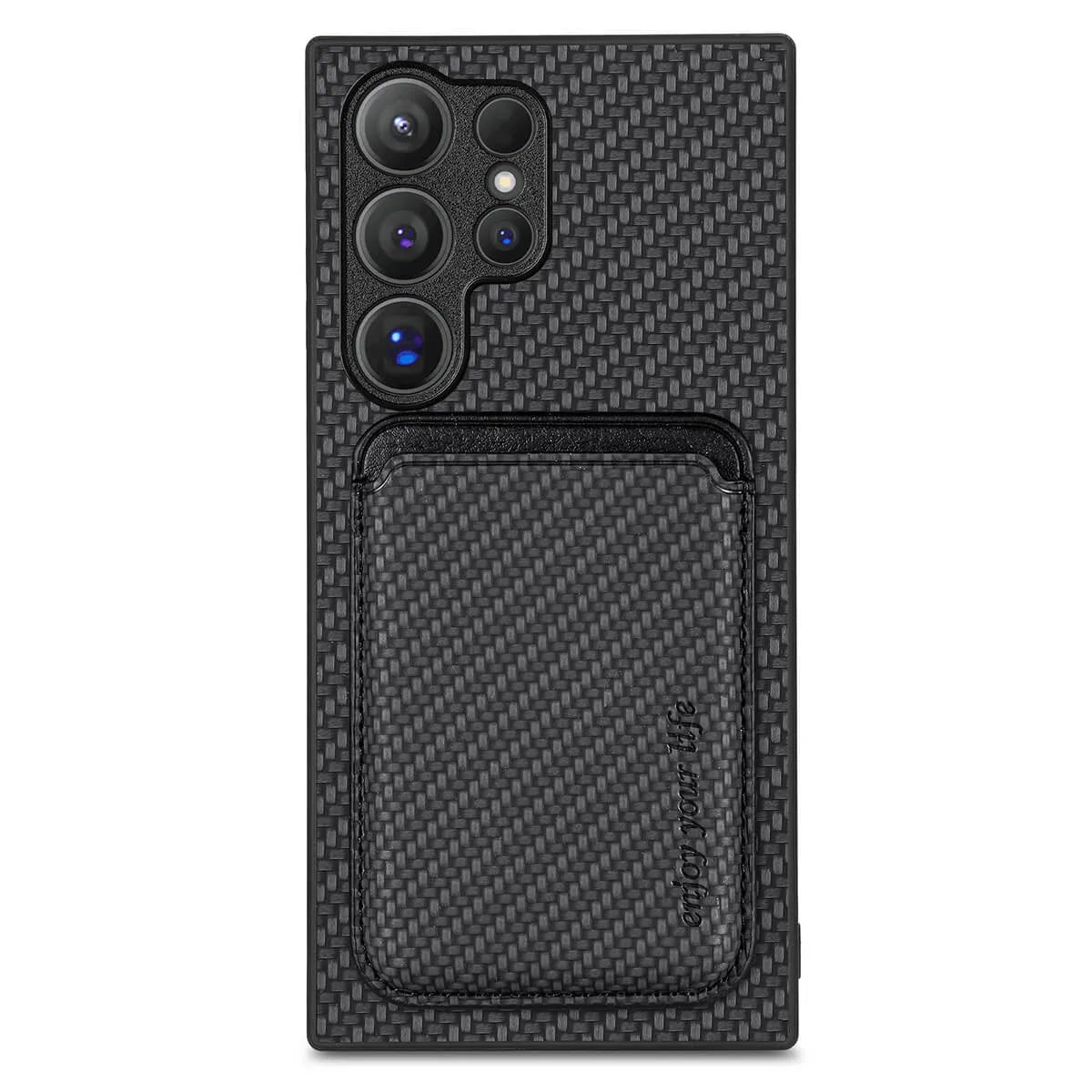 Buy Luxury Leather Galaxy Wallet Case with Magnetic Closure & Card Slot - Jaxson at Caseles-Samsung Galaxy S25 Ultra, Black