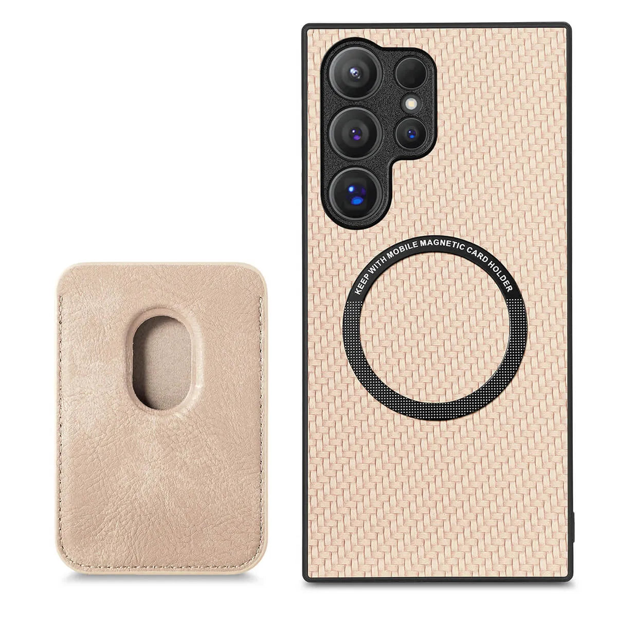 Buy Luxury Leather Galaxy Wallet Case with Magnetic Closure & Card Slot - Jaxson at Caseles-Samsung Galaxy S25 Ultra, Bronze
