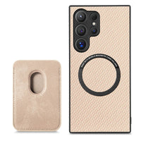 Buy Luxury Leather Galaxy Wallet Case with Magnetic Closure & Card Slot - Jaxson at Caseles-Samsung Galaxy S25 Ultra, Bronze