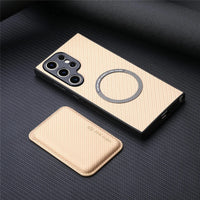 Buy Luxury Leather Galaxy Wallet Case with Magnetic Closure & Card Slot - Jaxson at Caseles-Samsung Galaxy S25 Ultra, Bronze