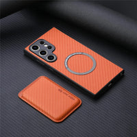 Buy Luxury Leather Galaxy Wallet Case with Magnetic Closure & Card Slot - Jaxson at Caseles-Samsung Galaxy S25 Ultra, Bronze