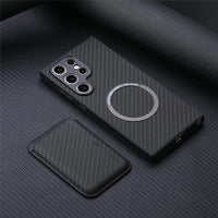 Buy Luxury Leather Galaxy Wallet Case with Magnetic Closure & Card Slot - Jaxson at Caseles-Samsung Galaxy S25 Ultra, Bronze