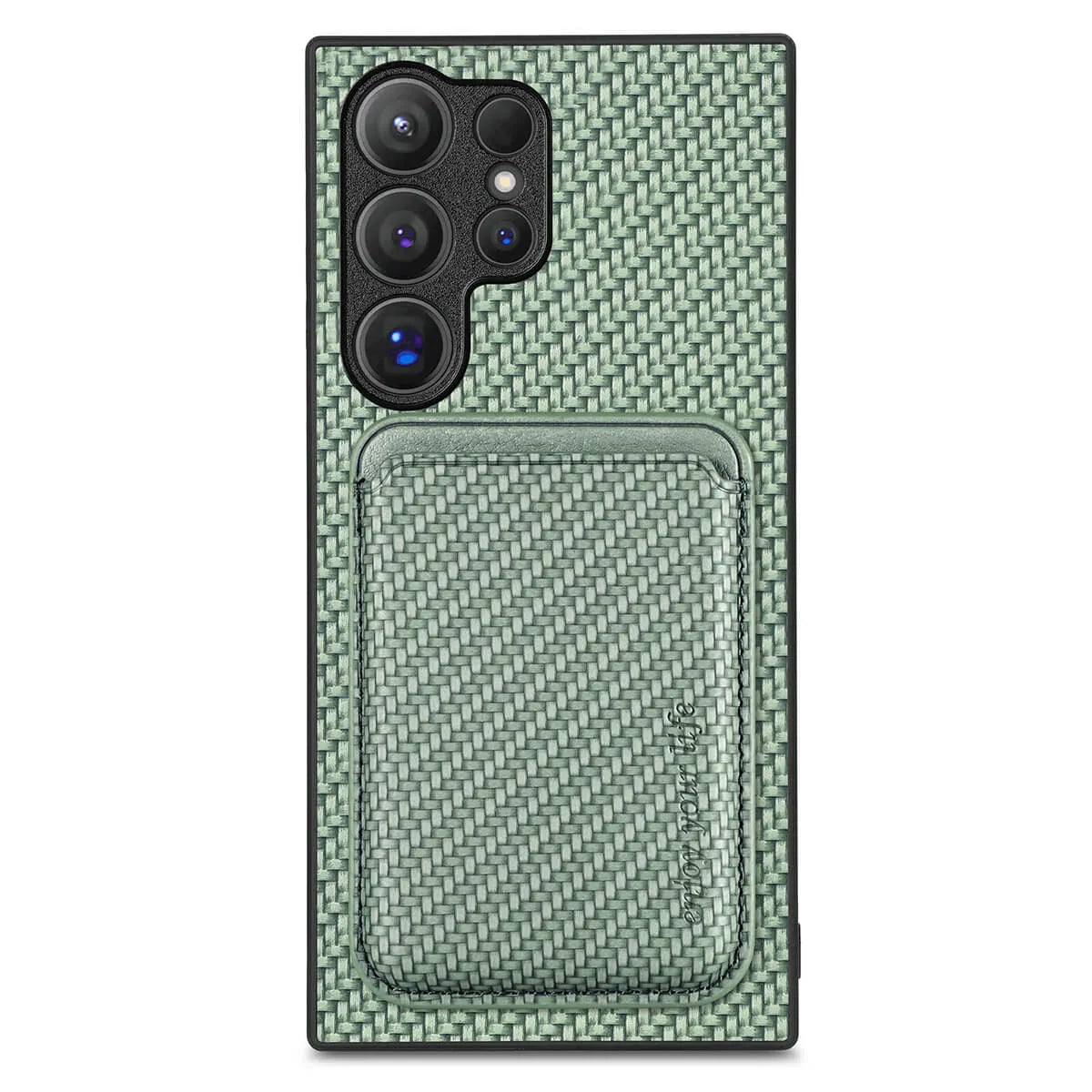 Buy Luxury Leather Galaxy Wallet Case with Magnetic Closure & Card Slot - Jaxson at Caseles-Samsung Galaxy S25 Ultra, Green