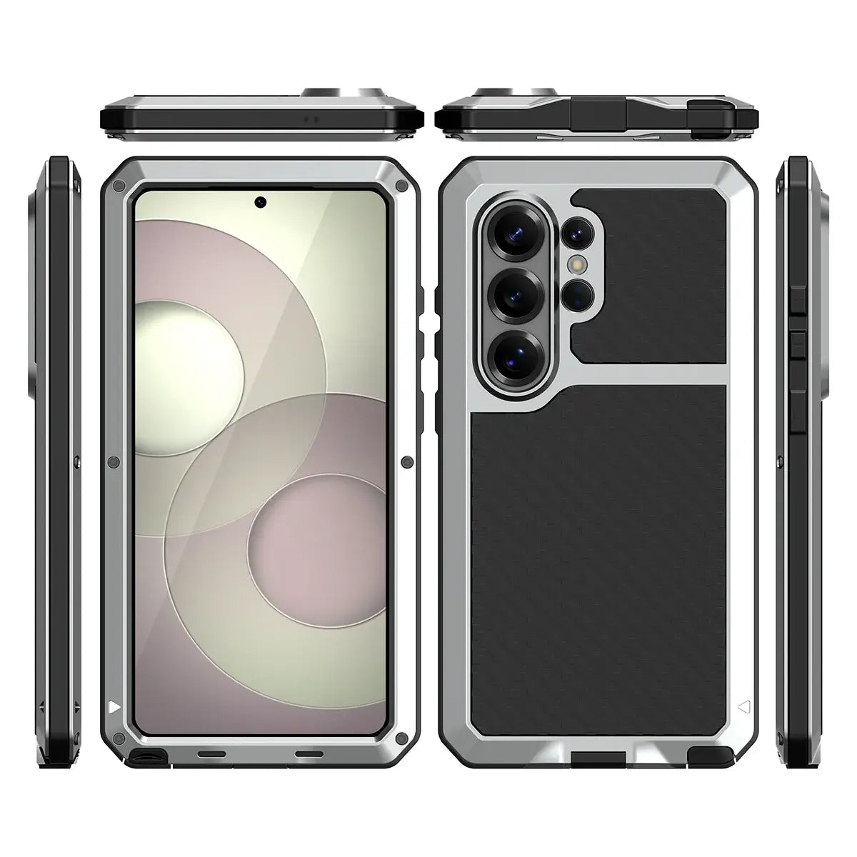 Buy S26 Ultra Metal Case, Waterproof Dustproof Shockproof 3-Proof Cover, Wireless Charging & Heat Dissipation Armor for Samsung S26 Ultra 5G - JONAH at Caseles-Samsung Galaxy S26 Ultra, Black