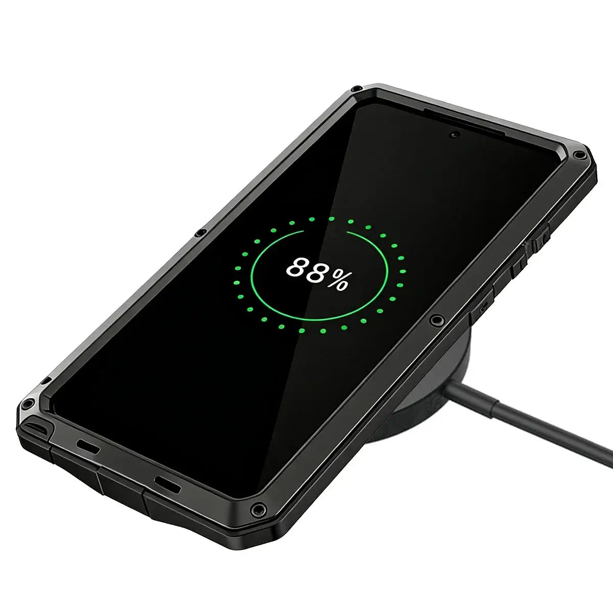 Buy S26 Ultra Metal Case, Waterproof Dustproof Shockproof 3-Proof Cover, Wireless Charging & Heat Dissipation Armor for Samsung S26 Ultra 5G - JONAH at Caseles-Samsung Galaxy S26 Ultra, Black