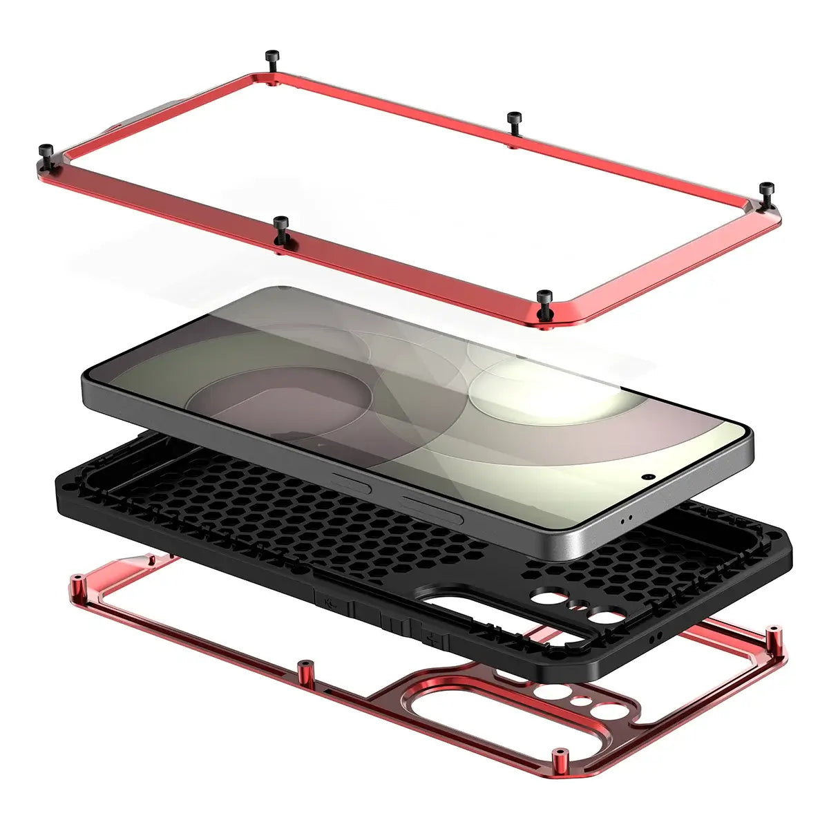 Buy S26 Ultra Metal Case, Waterproof Dustproof Shockproof 3-Proof Cover, Wireless Charging & Heat Dissipation Armor for Samsung S26 Ultra 5G - JONAH at Caseles-Samsung Galaxy S26 Ultra, Black