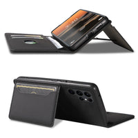 Buy Caseles Magnetic Folio Wallet Phone Case, Premium Leather, Credit Card Holder, Magnetic Closure, Flip Kickstand Shockproof Case,Jordan at Caseles-Samsung Galaxy S25 Ultra, Black