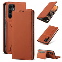Buy Caseles Magnetic Folio Wallet Phone Case, Premium Leather, Credit Card Holder, Magnetic Closure, Flip Kickstand Shockproof Case,Jordan at Caseles-Samsung Galaxy S25 Ultra, Brown