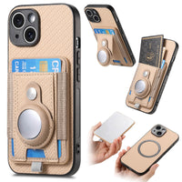 Buy Magnetic Wallet Case with Built-in AirTag Holder, Detachable Card Slot, Kickstand & Full-Body Protection - Josiah at Caseles-iPhone 17 Pro Max, Beige