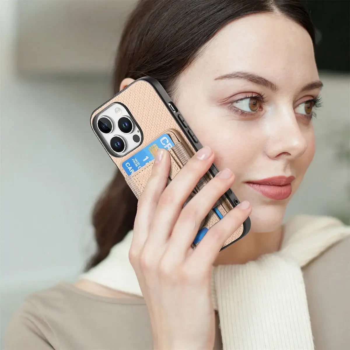 Buy Magnetic Wallet Case with Built-in AirTag Holder, Detachable Card Slot, Kickstand & Full-Body Protection - Josiah at Caseles-iPhone 17 Pro Max, Black