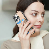 Buy Magnetic Wallet Case with Built-in AirTag Holder, Detachable Card Slot, Kickstand & Full-Body Protection - Josiah at Caseles-iPhone 17 Pro Max, Black